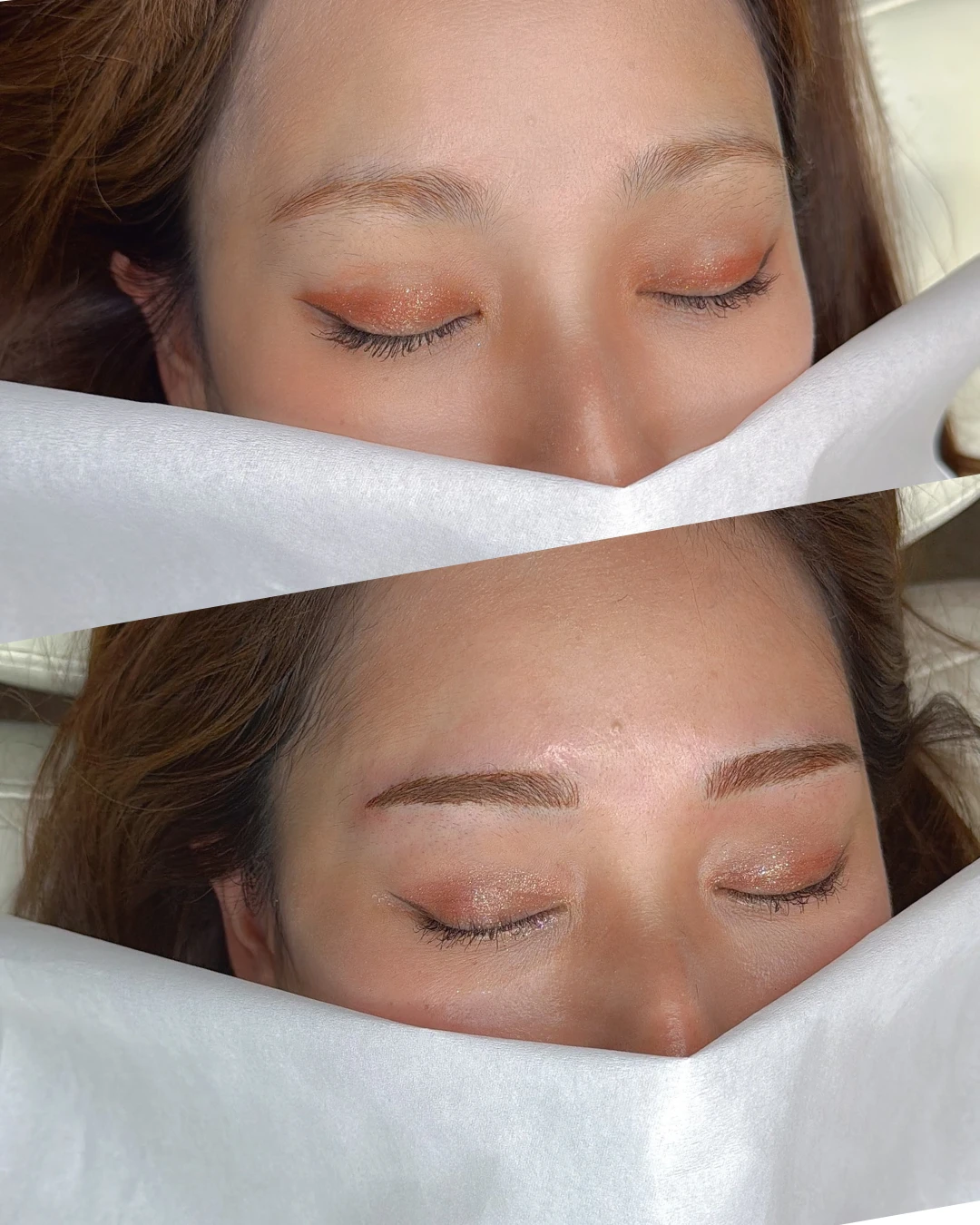 眉アートメイクの症例写真（Before/After）